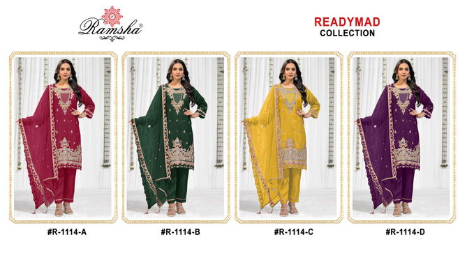 Ramsha R 1114 Pakistani Readymade Suits Exporters In India
